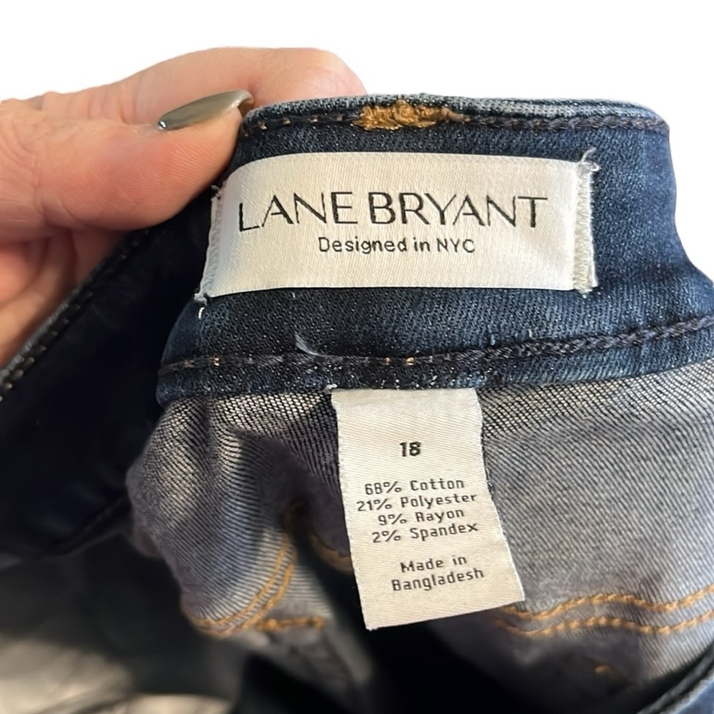 Lane Bryant Blue Ankle Cropped Jeans - Picture 4 of 6